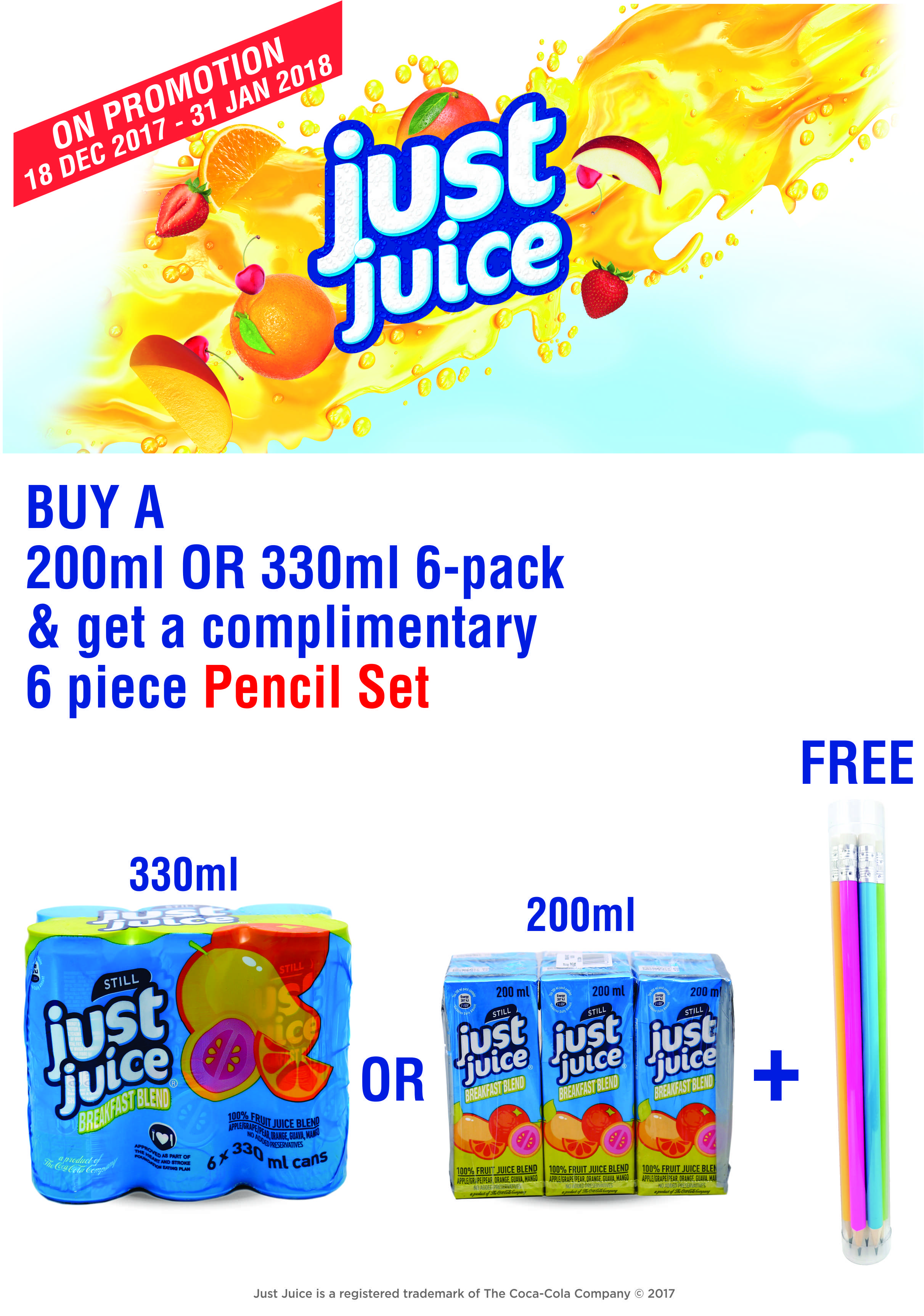 Just Juice Spar Group Pencil Set Promotion