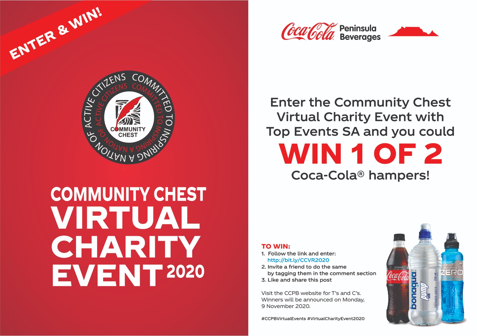 Stand  a chance to win 1 of 2 Coca-Cola Hampers 