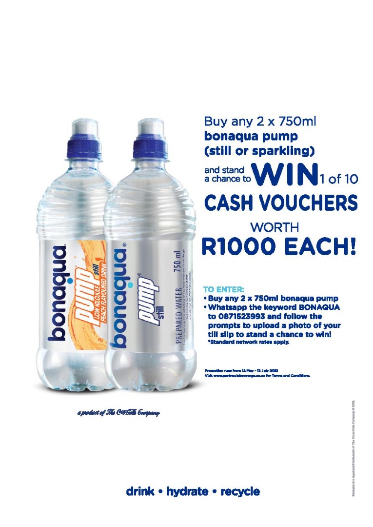 Stand a chance to win 1 of 10 R1000 Cash Vouchers