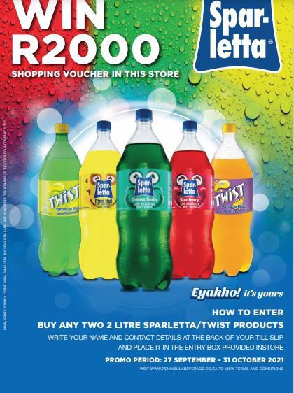 Stand a Chance to WIN a R2000 Shopping Voucher in the Participating Stores (Western Cape only)