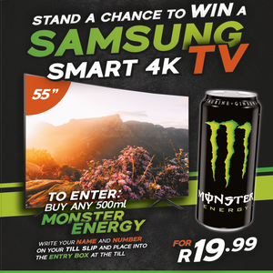 Stand a Chance to WIN a SAMSUNG Smart 4k TV 55 inch (Western Cape only)