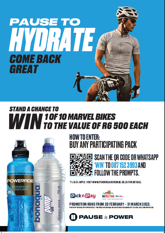 STAND A CHANCE TO WIN A MARVEL BIKE WORTH R6500