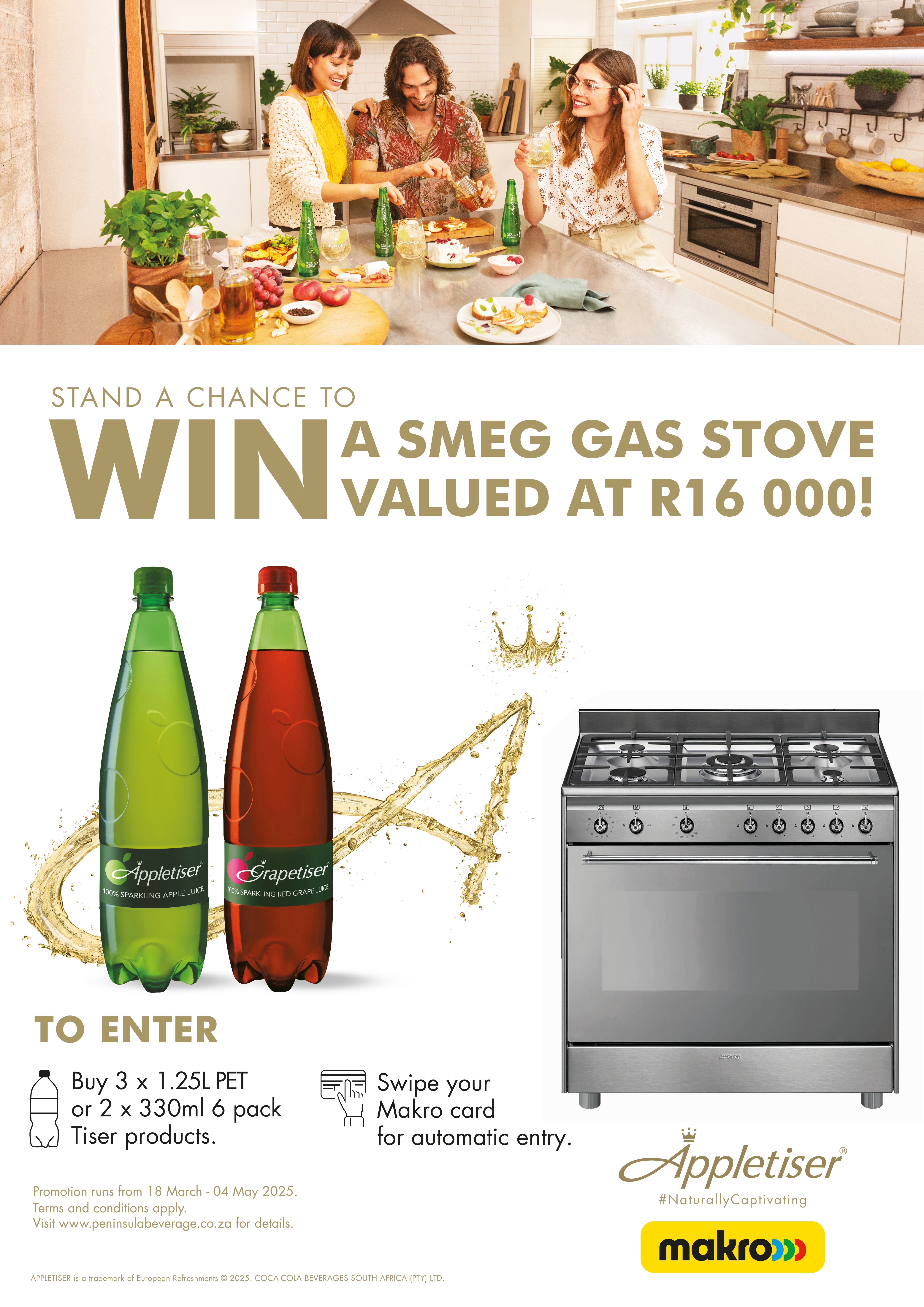 STAND A CHANCE TO WIN A SMEG GAS COOKER